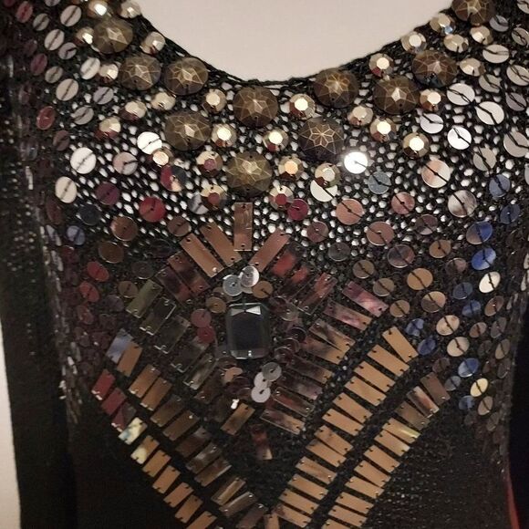 BCBG MAXAZRIA Party dress size M  Excellent cond Black  Acrylic/Nylon - Picture 3 of 5